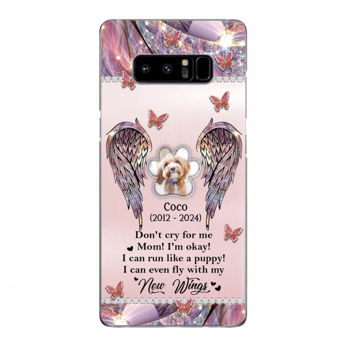 Personalized Memorial Phone Case - Upload Photo - Memorial Gift Idea For Dog Lover - Don't Cry For Me - Case For iPhone/Samsung