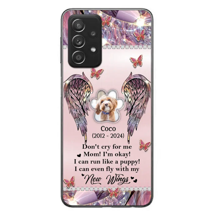 Personalized Memorial Phone Case - Upload Photo - Memorial Gift Idea For Dog Lover - Don't Cry For Me - Case For iPhone/Samsung