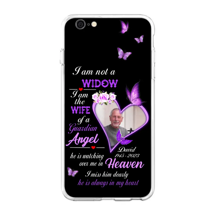 Custom Personalized Memorial Phone Case - Memorial Gift Idea For Family - Case For iPhone/Samsung - I Am Not A Widow