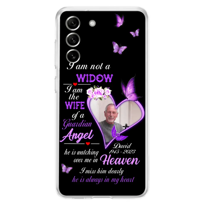 Custom Personalized Memorial Phone Case - Memorial Gift Idea For Family - Case For iPhone/Samsung - I Am Not A Widow