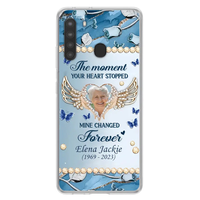 Personalized Memorial Phone Case - Memorial Gift Idea For Family - Case For iPhone/Samsung - The Moment Your Heart Stopped Mine Changed Forever