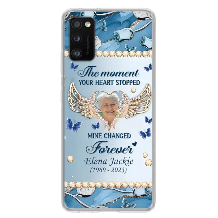 Personalized Memorial Phone Case - Memorial Gift Idea For Family - Case For iPhone/Samsung - The Moment Your Heart Stopped Mine Changed Forever