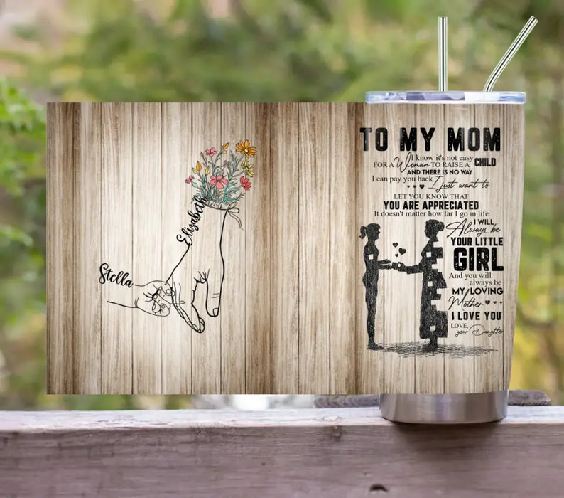 Personalized Mom & Daughter/Son Tumbler - Gift Idea For Mother's Day - Mother's Day Idea From Daughter/Son - To My Mom