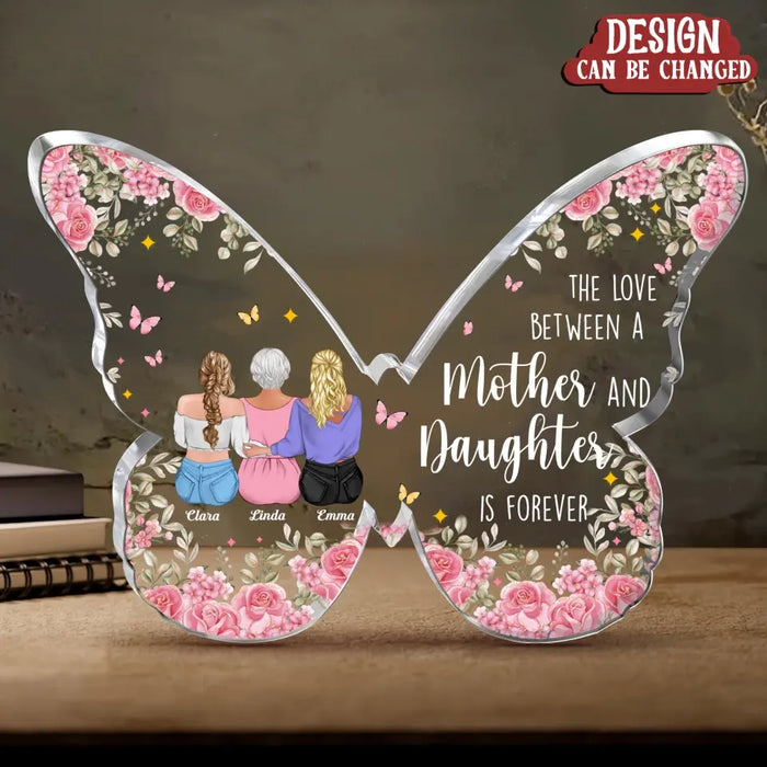 Personalized Mother And Daughters Butterfly Acrylic Plaque - Up to 5 Daughters - Gift Idea For Mother's Day - Mom Everything I Am Is Because Of You