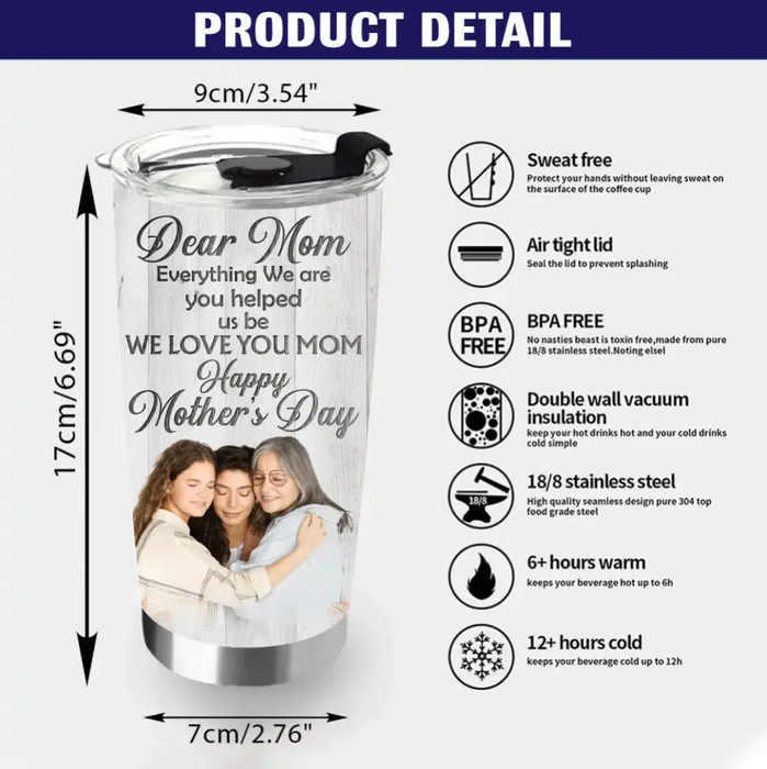 Custom Personalized Dear Mom Tumbler - Gift Idea For Mother's Day - Mother's Day Idea From Daughter/Son - You Are The Piece That Holds Us Together