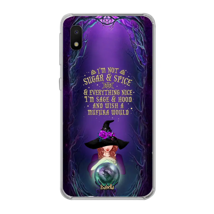 Custom Personalized Witch Phone Case - Gift Idea for Witch Lovers - I'm Not Sugar & Spice & Everything Nice - Case for iPhone/Samsung