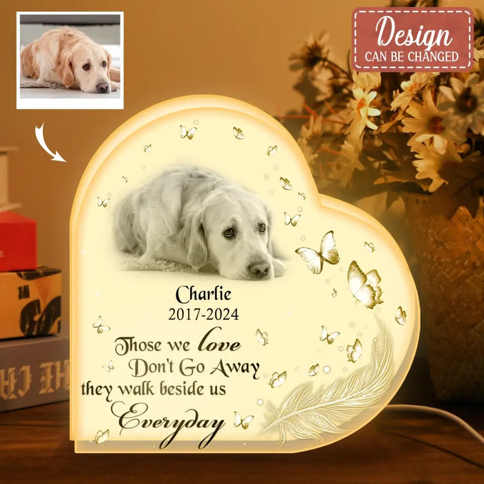 Angels Don't Always Have Wings Sometimes They Have Paws - Custom Personalized Memorial Pet Heart Photo Light Box - Memorial Gift Idea For Pet Lover