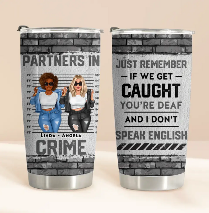 Personalized Besties Tumbler - Gift Idea For Friends/Sisters - Partners In Crime
