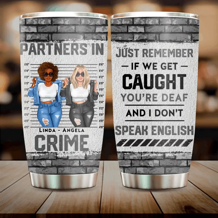 Personalized Besties Tumbler - Gift Idea For Friends/Sisters - Partners In Crime