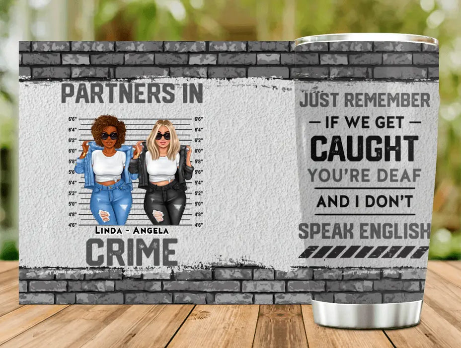 Personalized Besties Tumbler - Gift Idea For Friends/Sisters - Partners In Crime