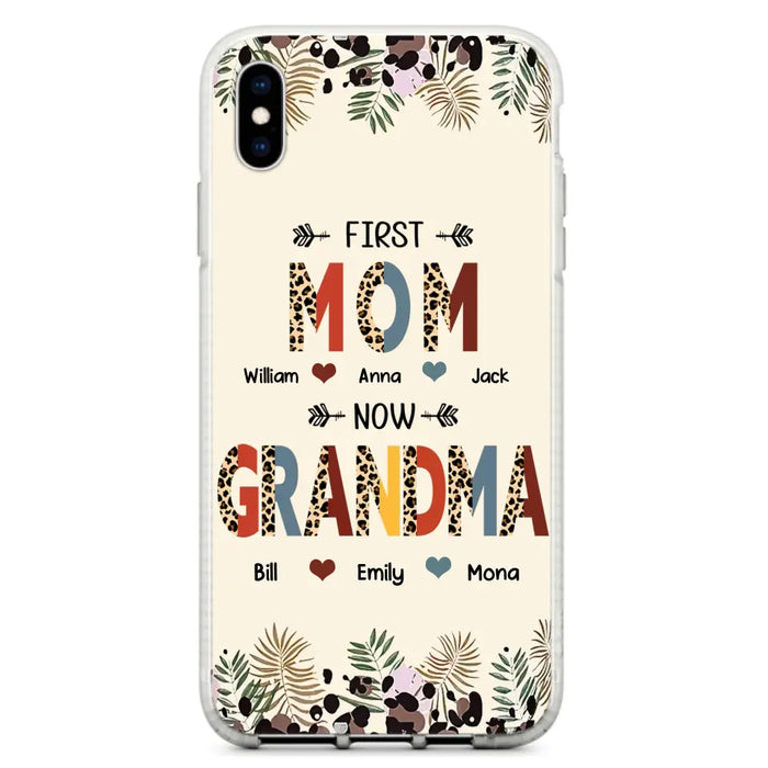 Custom Personalized Grandma Phone Case - Gift Idea For Grandma/Mom/ Mother's Day - Up to 6 Kids And 12 Grandkids - First Mom Now Grandma - Case For iPhone And Samsung