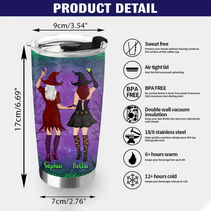 Custom Personalized Witch Besties Tumbler - Gift Idea For Witch Lovers/Friends - Best Witches