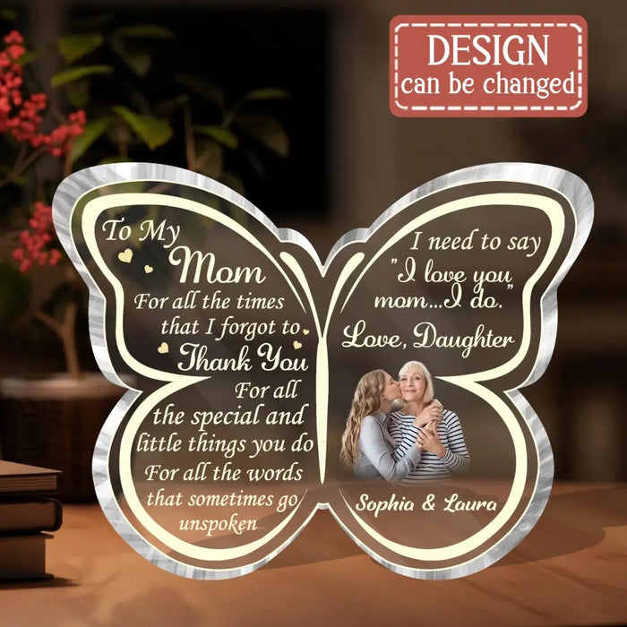 Custom Personalized To My Mom Acrylic Plaque - Gift Idea For Mom From Daughter/Son - Upload Photo - I Love You