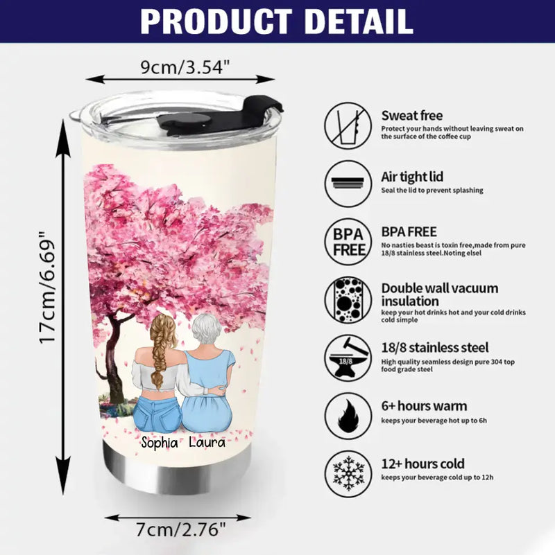 Personalized Mother's Day Tumbler - Gift From Daughter To Mother - The Love Between A Mother And Daughter Is Forever