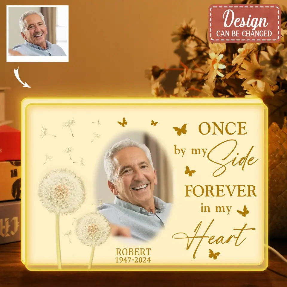 Custom Personalized Memorial Photo Light Box - Upload Photo - Memorial ...