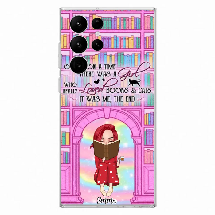 Custom Personalized Reading Girl Phone Case - Gift Idea For Books Lovers - It Was Me The End - Case For iPhone/Samsung