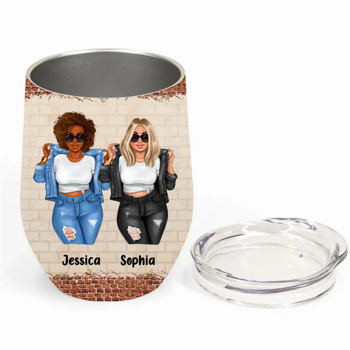 Personalized Mom & Daughter Wine Tumbler - Gift Idea For Mom/Mother's Day From Daughter - Like Mother Like Daughter