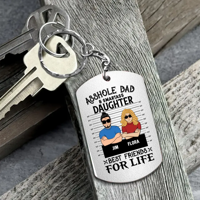 Personalized Dad/Mom And Daughter/Son Aluminum Keychain - Gift Idea For Father's Day From Daughter/Son - Like Father Like Daughter Oh Crap
