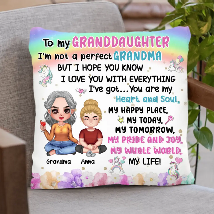 Custom Personalized Grandma Pillow Cover - Gift Idea For Grandma - I Love You With Everything