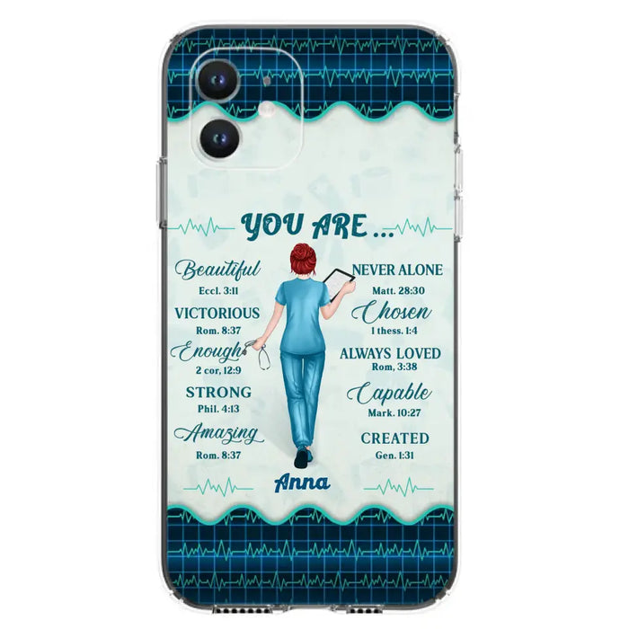 Custom Personalized Nurse Phone Case - Gift Idea For Nurse/ Birthday/ Friend - You Are Beautiful - Cases For iPhone/Samsung