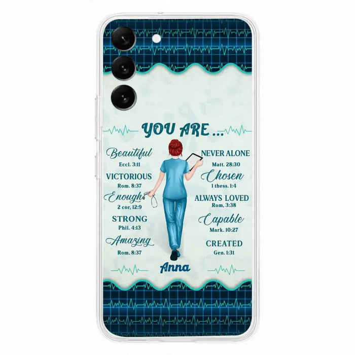 Custom Personalized Nurse Phone Case - Gift Idea For Nurse/ Birthday/ Friend - You Are Beautiful - Cases For iPhone/Samsung