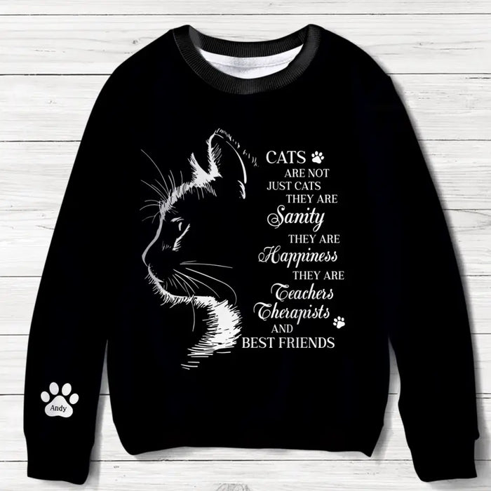 Custom Personalized Cats Are Not Just Cats Sweater - Upto 10 Cats - Gift Idea For Cat Lover