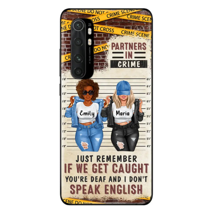 Custom Personalized Bestie Phone Case - Gift Idea For Bestie/ Sister - Upto 3 Girls - Partners In Crime - Case For Oppo/ Xiaomi/ Huawei