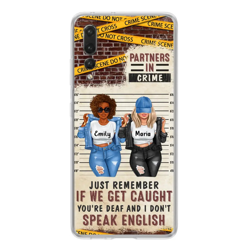 Personalized Bestie Phone Case - Gift Idea For Bestie/Sister - Up to 3 Girls - Partners In Crime - Case For Oppo/Xiaomi/Huawei