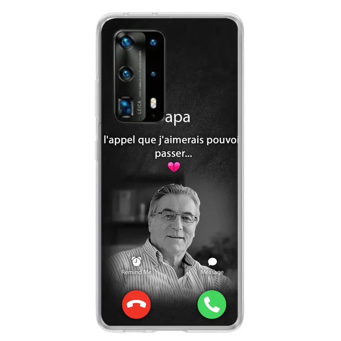 Coque de téléphone personnalisée pour papa commémoratif - Télécharger une photo - L'appel que j'aimerais pouvoir passer - Coque de téléphone pour Huawei/Oppo/Xiaomi