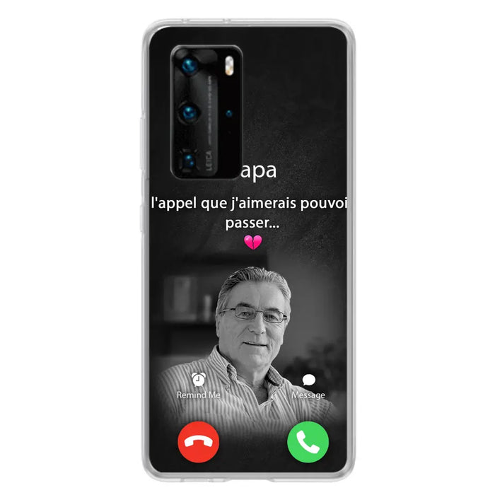 Coque de téléphone personnalisée pour papa commémoratif - Télécharger une photo - L'appel que j'aimerais pouvoir passer - Coque de téléphone pour Huawei/Oppo/Xiaomi