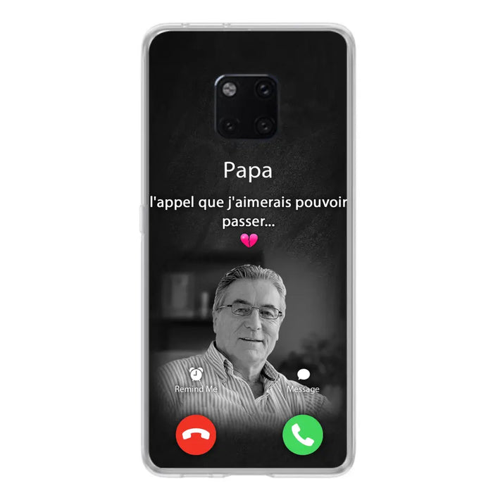 Coque de téléphone personnalisée pour papa commémoratif - Télécharger une photo - L'appel que j'aimerais pouvoir passer - Coque de téléphone pour Huawei/Oppo/Xiaomi