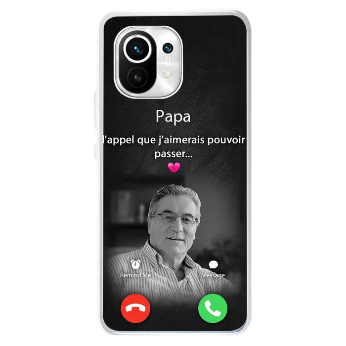 Coque de téléphone personnalisée pour papa commémoratif - Télécharger une photo - L'appel que j'aimerais pouvoir passer - Coque de téléphone pour Huawei/Oppo/Xiaomi