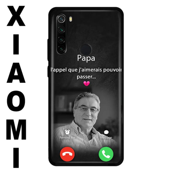 Coque de téléphone personnalisée pour papa commémoratif - Télécharger une photo - L'appel que j'aimerais pouvoir passer - Coque de téléphone pour Huawei/Oppo/Xiaomi