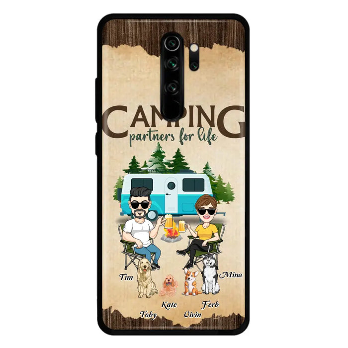 Custom Personalized Couple With Dogs Camping Oppo/ Xiaomi/ Huawei Case - Couple With Up to 4 Dogs - Gift For Couple/ Camping/ Dog Lover - Camping Partners For Life