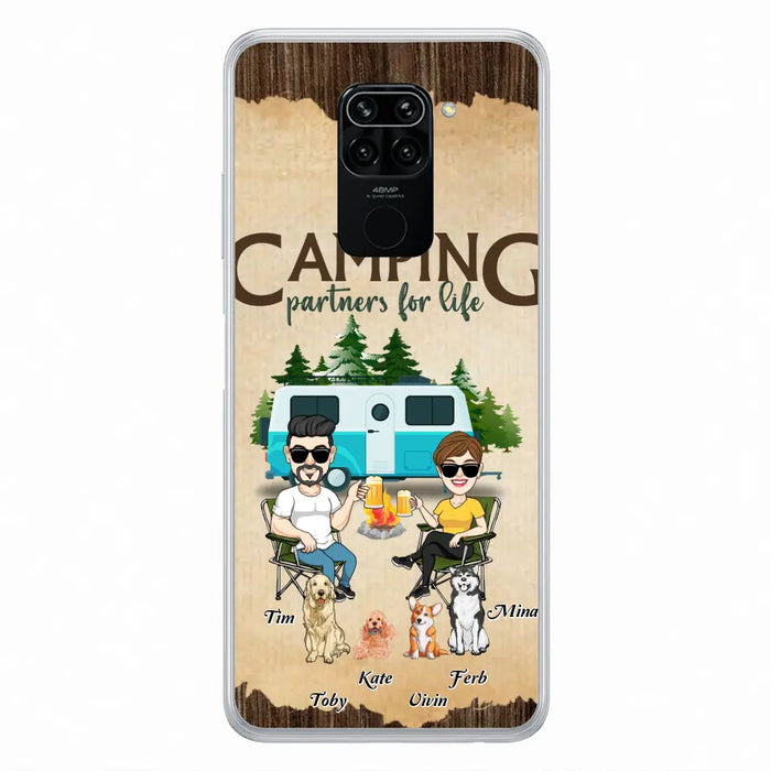 Custom Personalized Couple With Dogs Camping Oppo/ Xiaomi/ Huawei Case - Couple With Up to 4 Dogs - Gift For Couple/ Camping/ Dog Lover - Camping Partners For Life