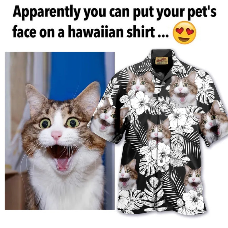 Personalized Pet Photo Hawaiian Shirt - Gift Idea For Dog/Cat/Pet Owner