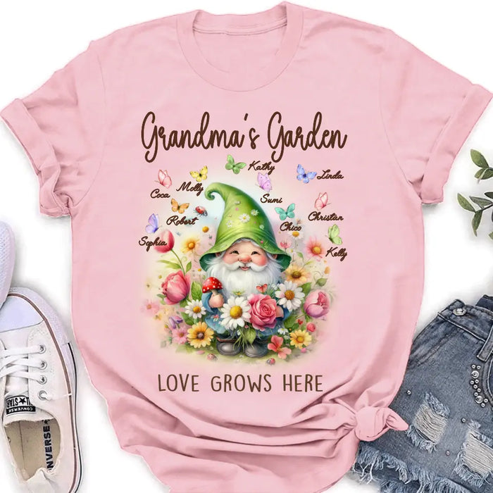Custom Personalized Grandma's Garden Shirt/Hoodie - Mother's Day Gift Idea For Grandma/ Mother - Grandma's Garden