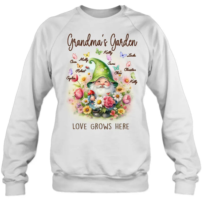 Custom Personalized Grandma's Garden Shirt/Hoodie - Mother's Day Gift Idea For Grandma/ Mother - Grandma's Garden