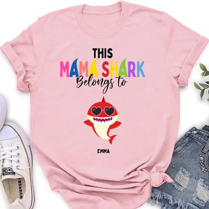 Personalized Mama Shirt/Hoodie - Up to 10 Kids - Mother's Day Gift Idea For Mom/Grandma - This Mama Shark Belongs To