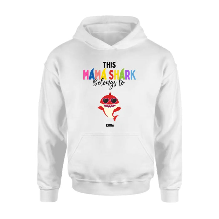 Personalized Mama Shirt/Hoodie - Up to 10 Kids - Mother's Day Gift Idea For Mom/Grandma - This Mama Shark Belongs To