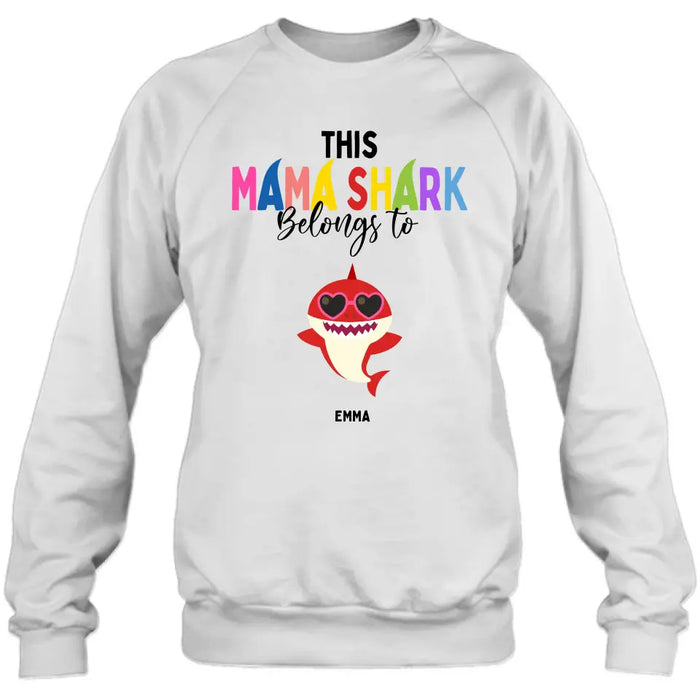 Personalized Mama Shirt/Hoodie - Up to 10 Kids - Mother's Day Gift Idea For Mom/Grandma - This Mama Shark Belongs To