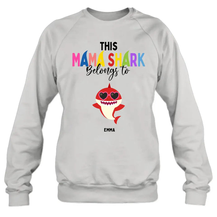 Personalized Mama Shirt/Hoodie - Up to 10 Kids - Mother's Day Gift Idea For Mom/Grandma - This Mama Shark Belongs To