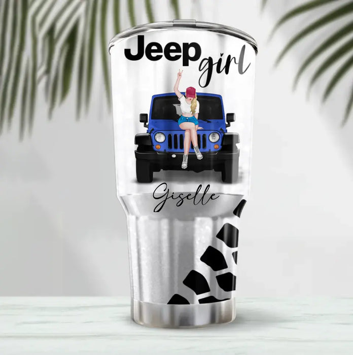 Personalized Off-road Irregular Tumbler - Gift Idea For Off-road Lovers/Best Friend - Jeep Girl