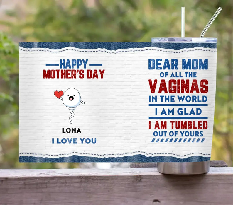 Personalized Sperms Tumbler - Gift Idea For Mother's Day - Up to 6 Sperms - Happy Mother's Day We Love You