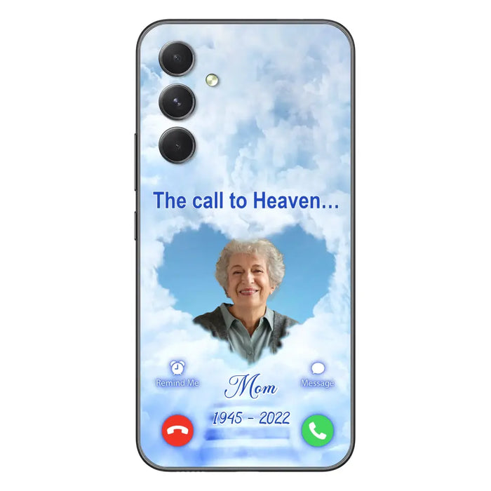 Custom Personalized Memorial Photo Phone Case - Memorial Gift Idea for Mother's Day/Father's Day - The Call To Heaven - Case for iPhone/Samsung