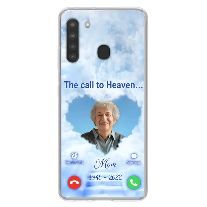 Custom Personalized Memorial Photo Phone Case - Memorial Gift Idea for Mother's Day/Father's Day - The Call To Heaven - Case for iPhone/Samsung