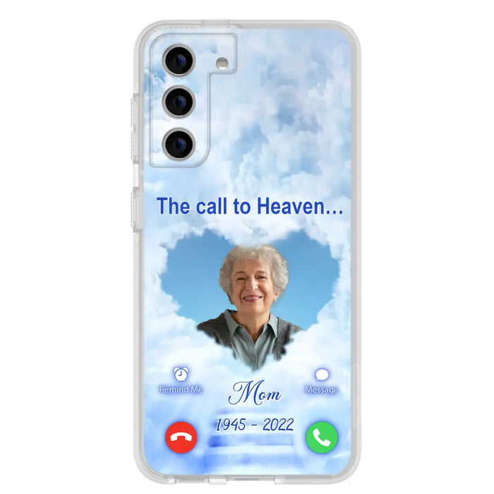 Custom Personalized Memorial Photo Phone Case - Memorial Gift Idea for Mother's Day/Father's Day - The Call To Heaven - Case for iPhone/Samsung