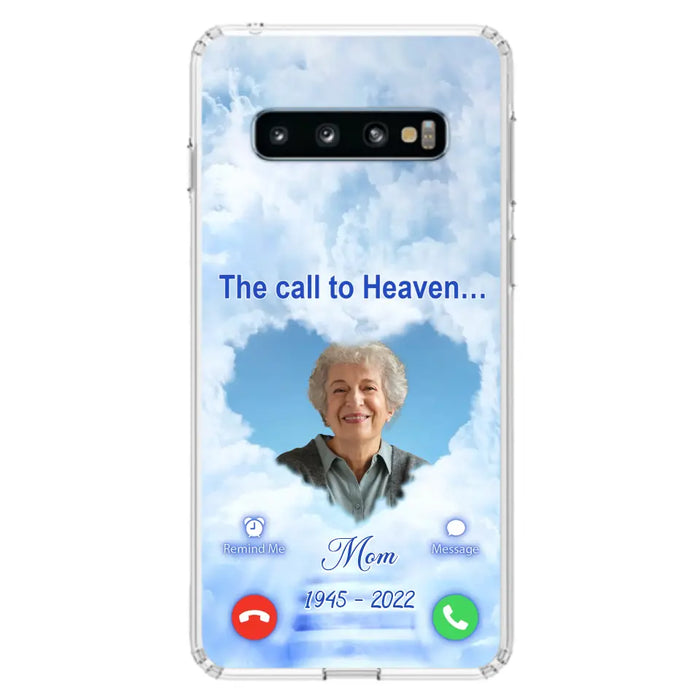 Custom Personalized Memorial Photo Phone Case - Memorial Gift Idea for Mother's Day/Father's Day - The Call To Heaven - Case for iPhone/Samsung