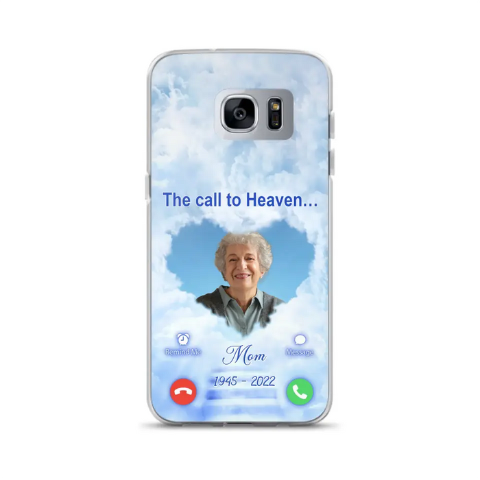 Custom Personalized Memorial Photo Phone Case - Memorial Gift Idea for Mother's Day/Father's Day - The Call To Heaven - Case for iPhone/Samsung