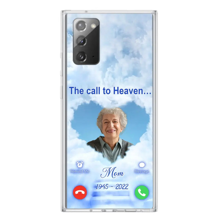 Custom Personalized Memorial Photo Phone Case - Memorial Gift Idea for Mother's Day/Father's Day - The Call To Heaven - Case for iPhone/Samsung